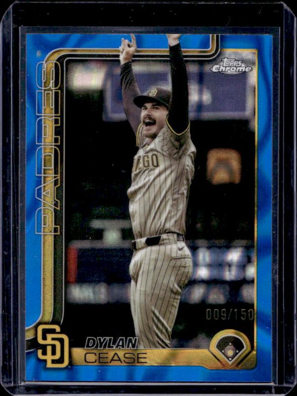 Dylan Cease 2025 Topps Chrome #212 Blue Lava Refractor /150 RAW