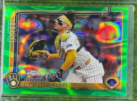 William Contreras 2025 Topps Chrome #25 Green Lava Refractor /99