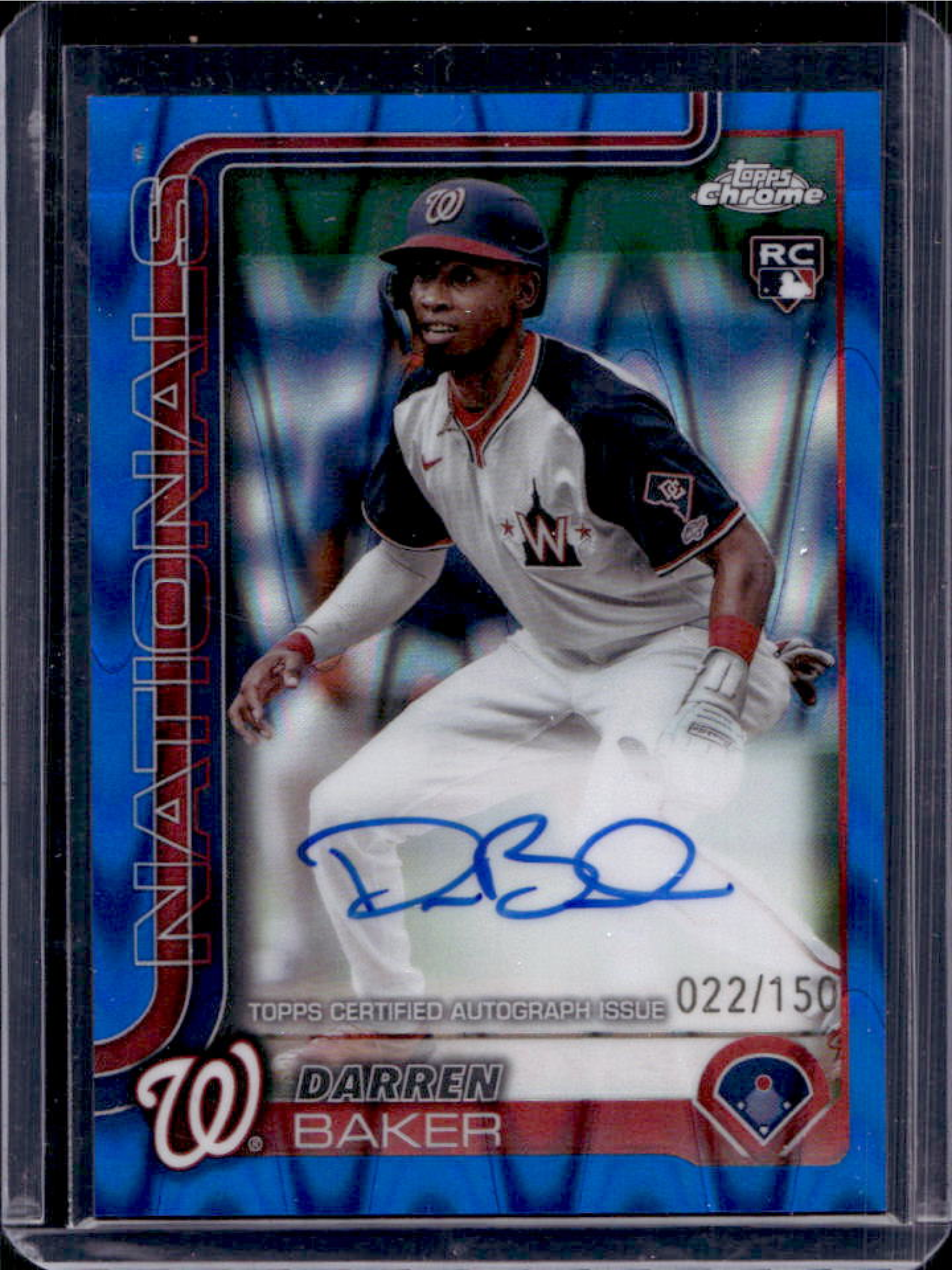 Darren Baker 2025 Topps Chrome #RA-DB Rookie Autographs - Blue