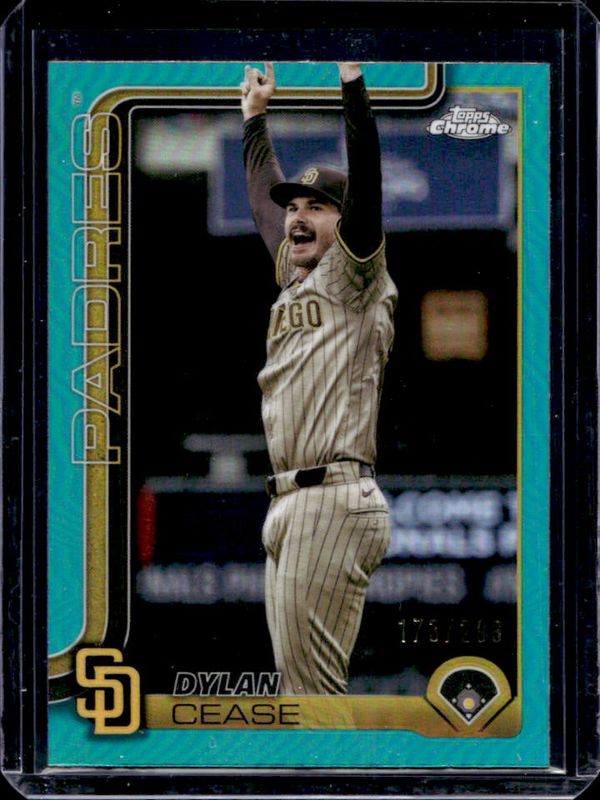Dylan Cease 2025 Topps Chrome #212 Teal Refractor /299 RAW