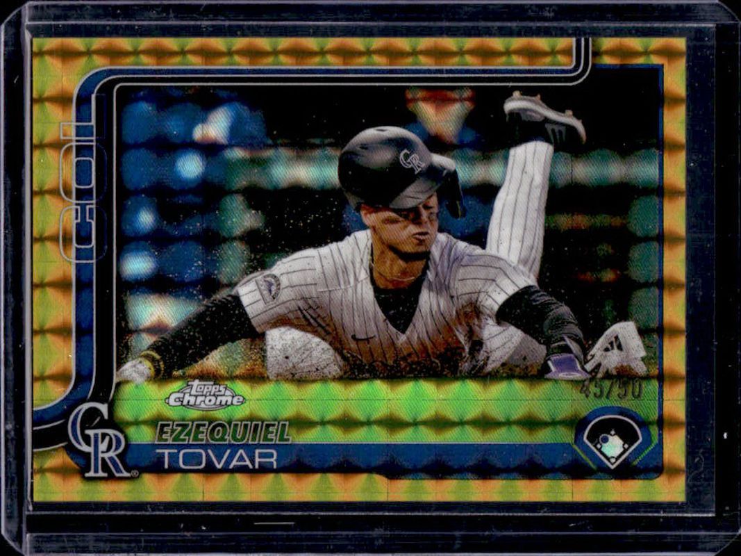 Ezequiel Tovar 2025 Topps Chrome #154 Gold Geometric Refractor /50 ...