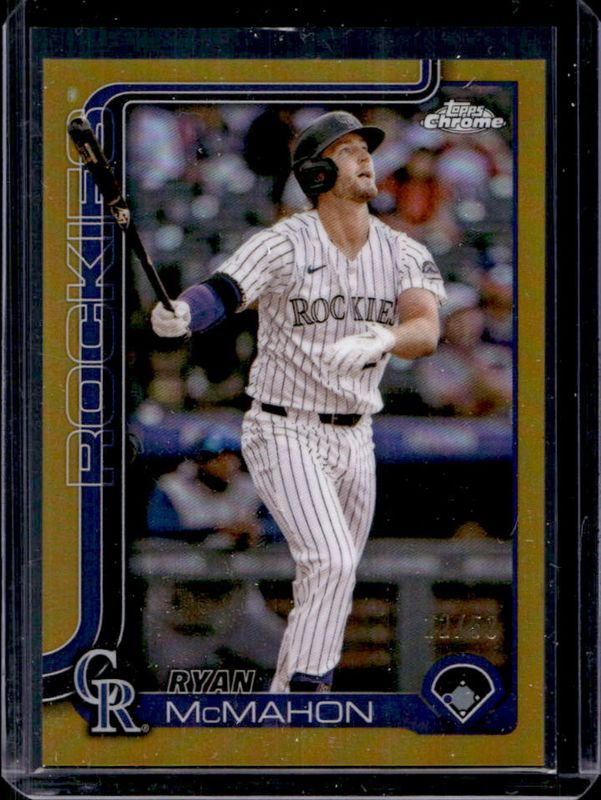 Ryan McMahon 2025 Topps Chrome #66 Gold Refractor /50 RAW