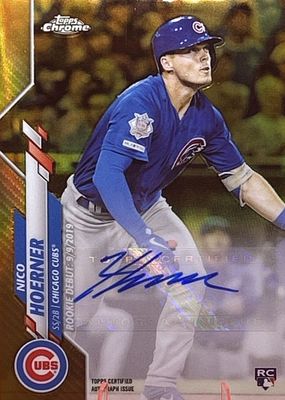 2020 Topps Chrome Update #RDUSA-NH Rookie Debut Autographs - Gold Refractor /50
