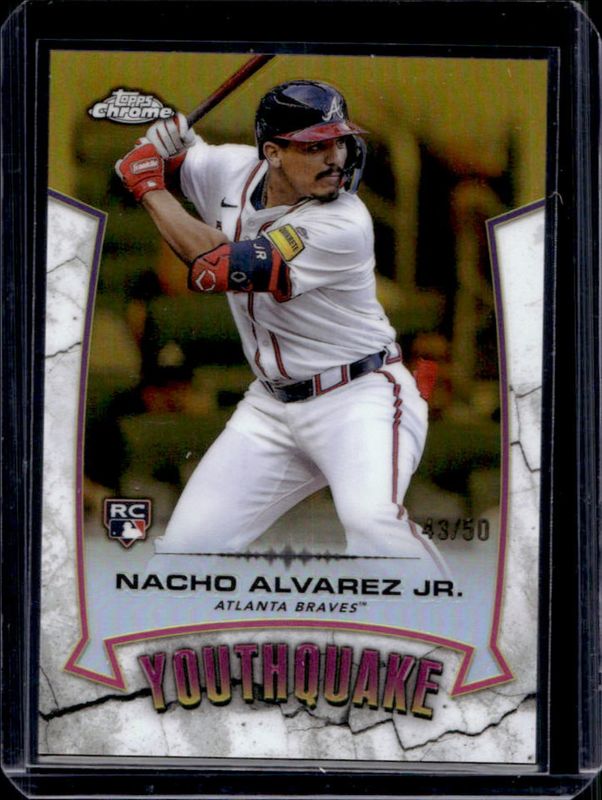 Nacho Alvarez Jr. 2025 Topps Chrome #YQ-21 Youthquake - Gold Refractor /50 Rookie RAW