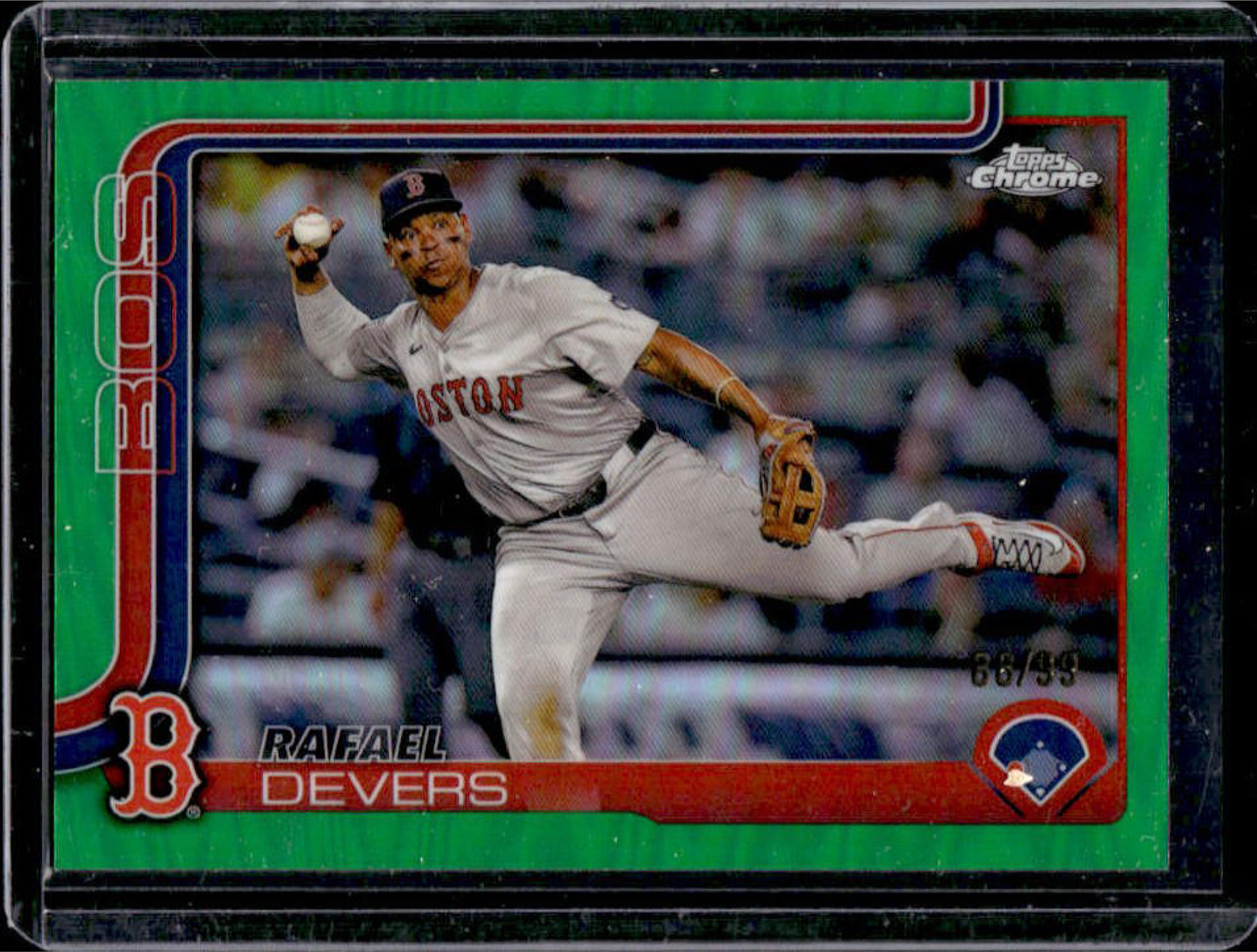 Rafael Devers 2025 Topps Chrome #127 Green Refractor /99 Price