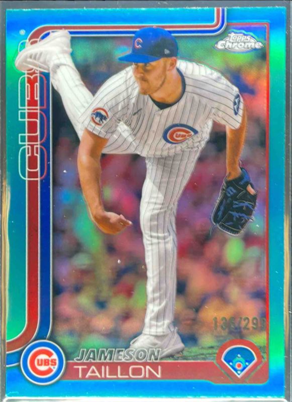 Jameson Taillon 2025 Topps Chrome #33 Teal Refractor /299 RAW