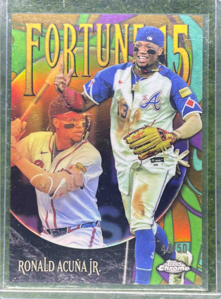 Ronald Acuna Jr. 2025 Topps Chrome #F15-4 Fortune 15 - Gold