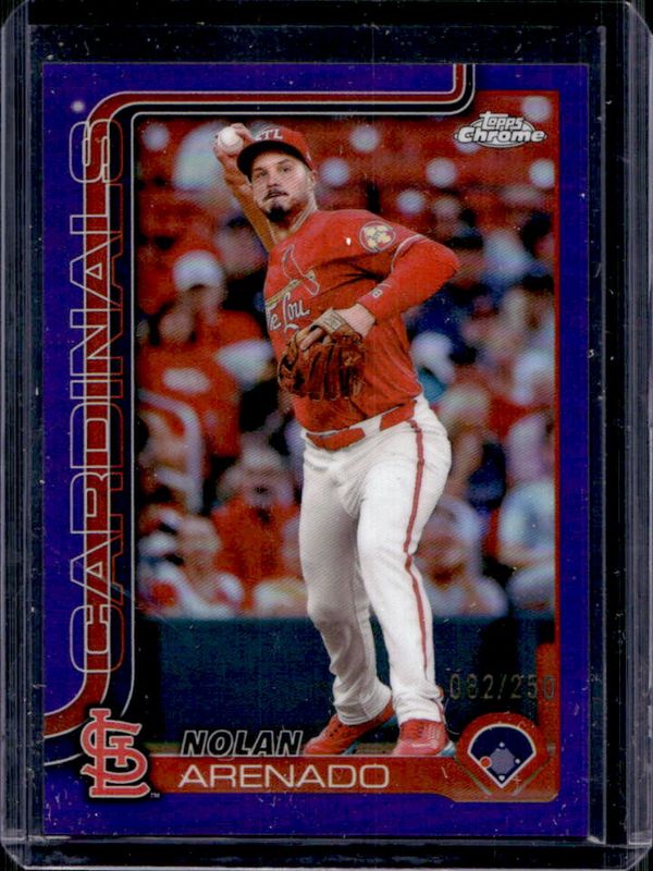 Nolan Arenado 2025 Topps Chrome #14 Purple Refractor /250 RAW