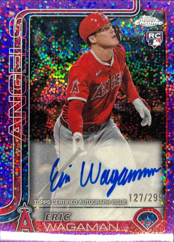 2025 Topps Chrome #RA-EW Rookie Autographs - Purple Speckle Refractor /299
