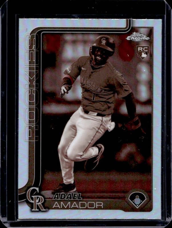 Adael Amador 2025 Topps Chrome #255 Sepia Refractor Rookie RAW