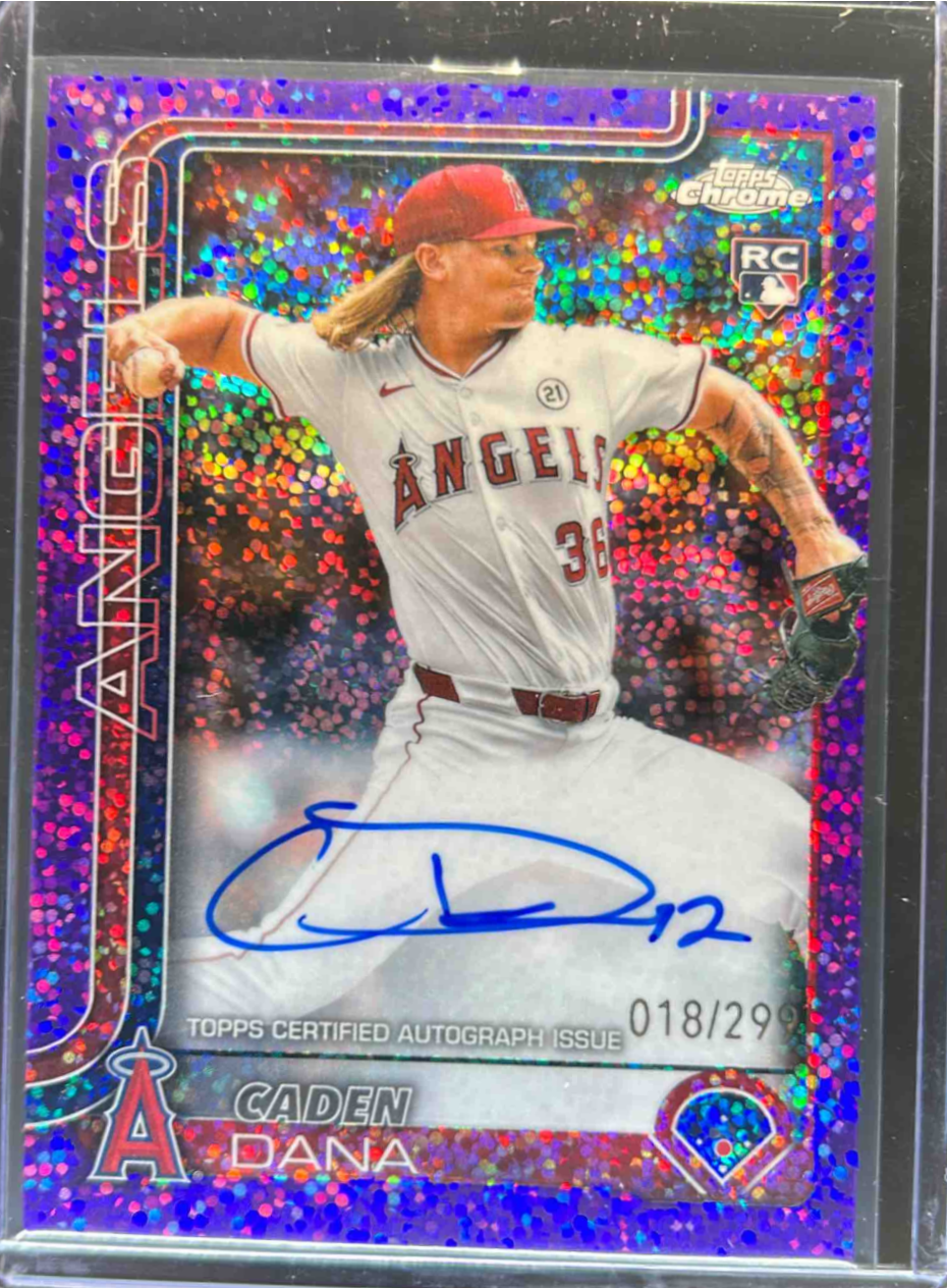 Caden Dana 2025 Topps Chrome #RA-CAD Rookie Autographs - Purple