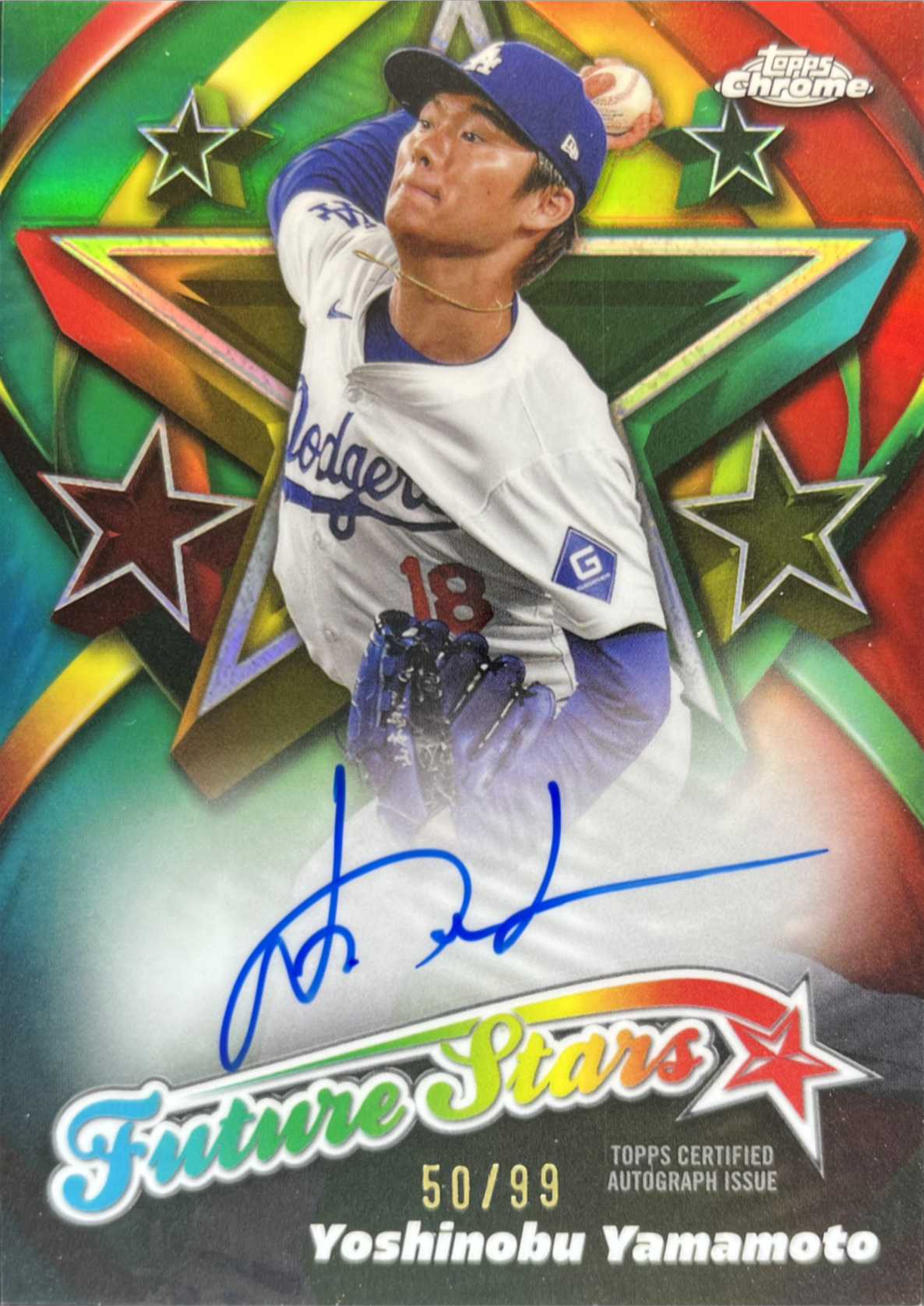 Yoshinobu Yamamoto 2025 Topps Chrome #FSA-YY Future Stars