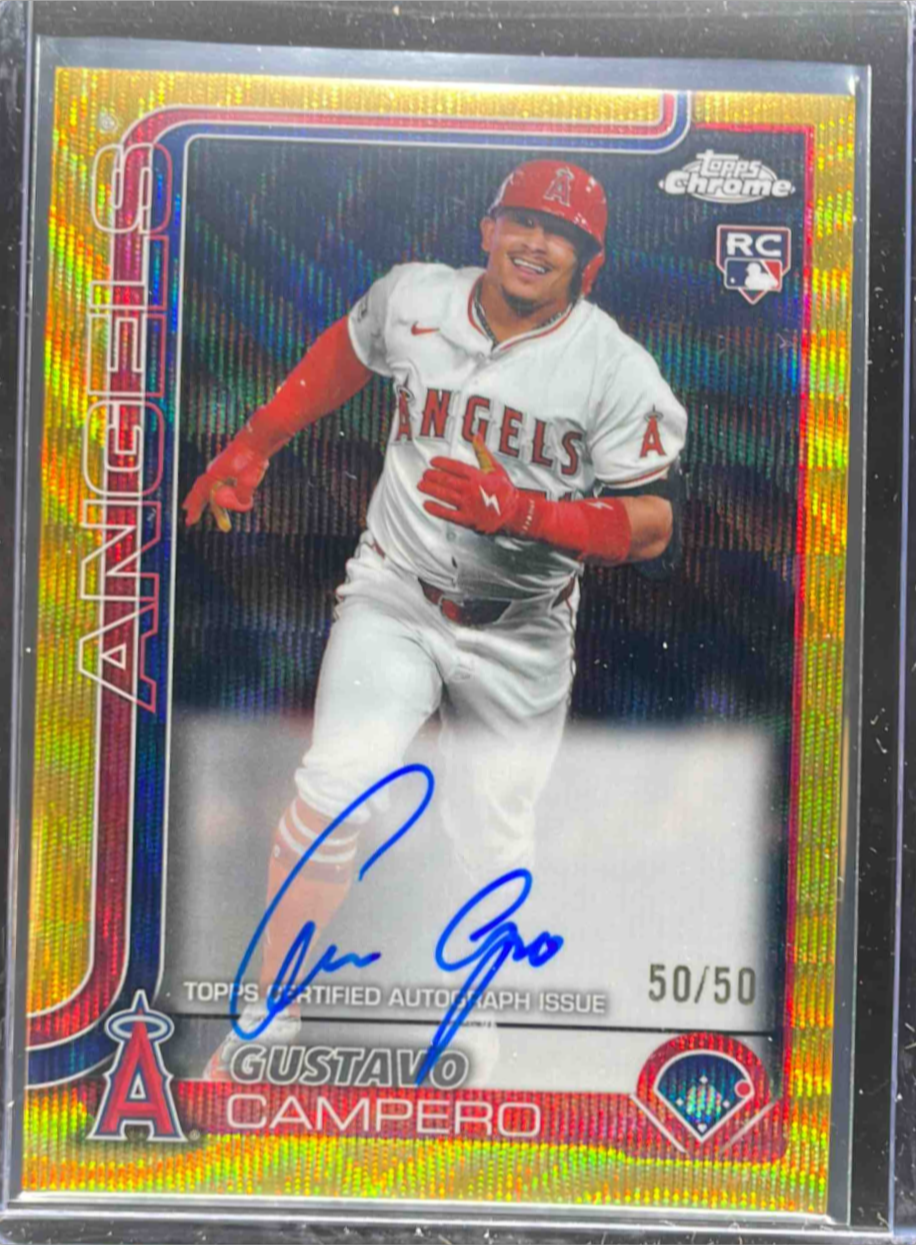 Gustavo Campero 2025 Topps Chrome #RA-GCA Rookie Autographs - Gold Wave ...