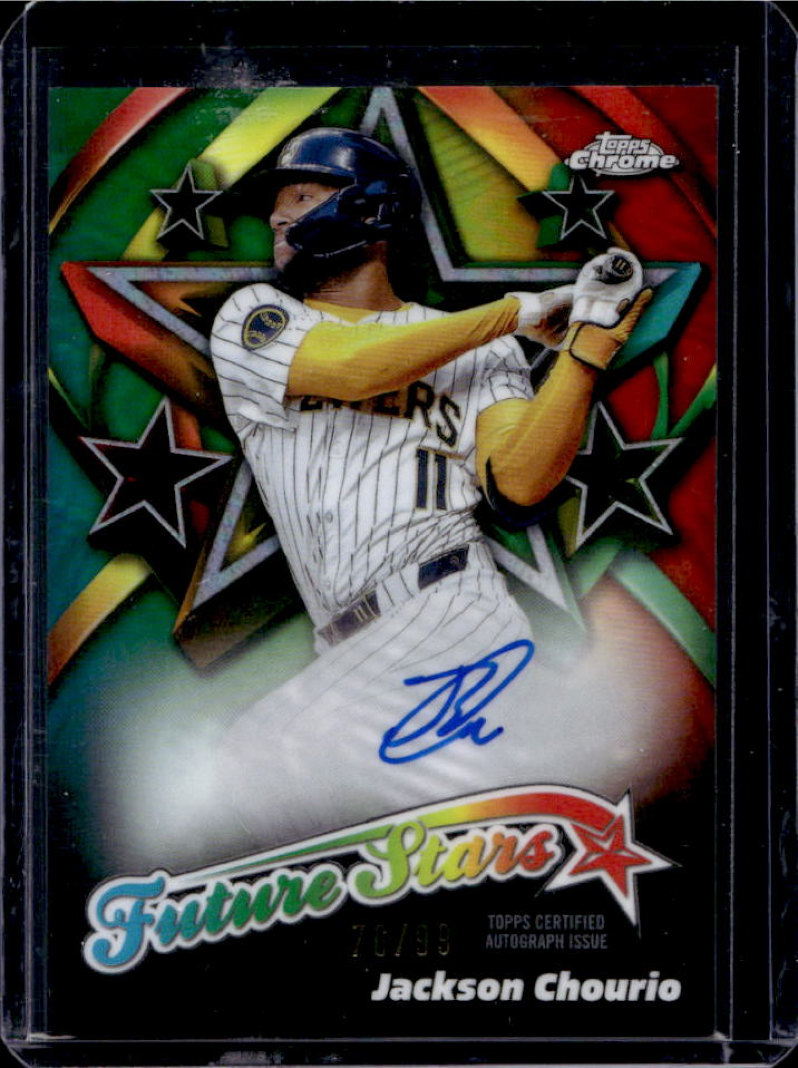 Jackson Chourio 2025 Topps Chrome #FSA-JCH Future Stars Autographs 