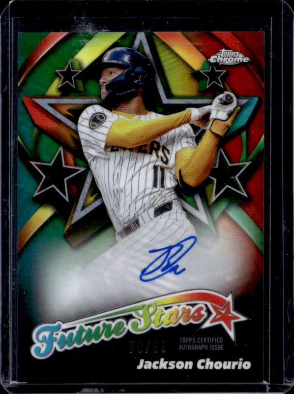 Jackson Chourio 2025 Topps Chrome #FSA-JCH Future Stars Autographs RAW