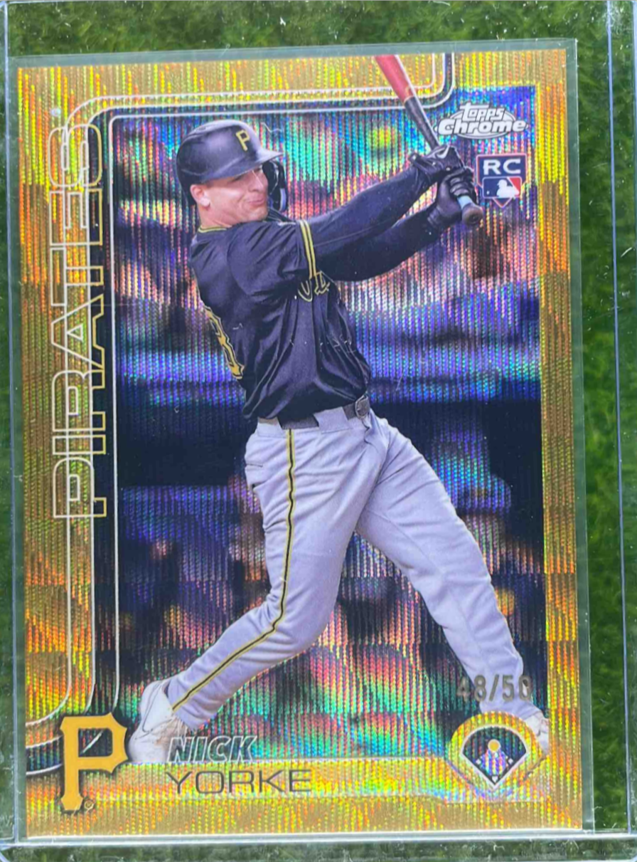 Nick Yorke 2025 Topps Chrome #36 Gold Wave Refractor /50 Price Guide ...