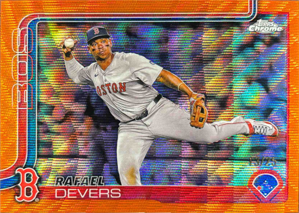 Rafael Devers 2025 Topps Chrome #127 Orange Wave Refractor /25 Price ...