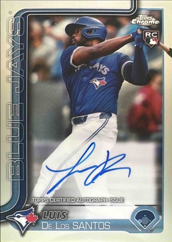 Luis De Los Santos 2025 Topps Chrome #RA-LD Rookie Autographs RAW