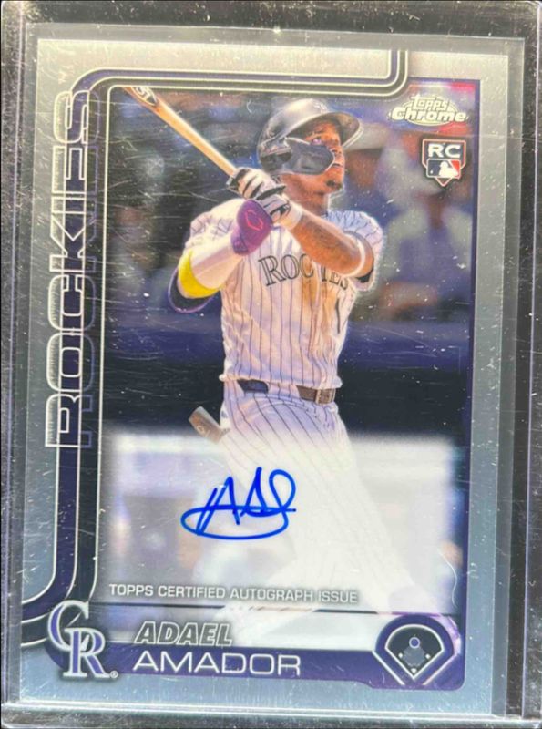 Adael Amador 2025 Topps Chrome #RA-AA Rookie Autographs RAW