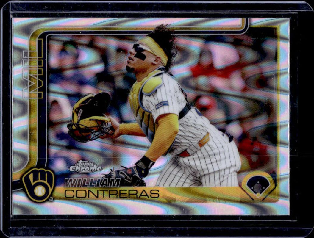 William Contreras 2025 Topps Chrome #25 RayWave Refractor RAW