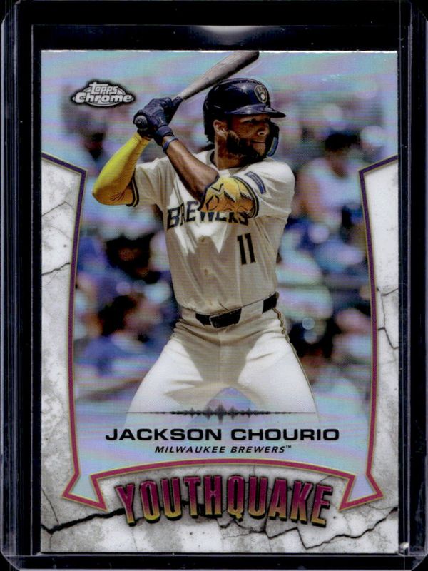 Jackson Chourio 2025 Topps Chrome #YQ-44 Youthquake RAW