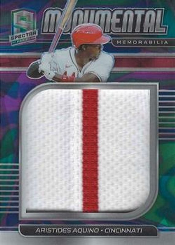 2021 Spectra #MM-AA Monumental Memorabilia - Neon Marble /2