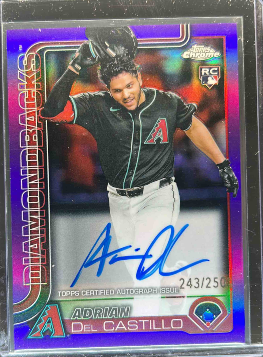Adrian Del Castillo 2025 Topps Chrome #RA-AD Rookie Autographs - Purple ...