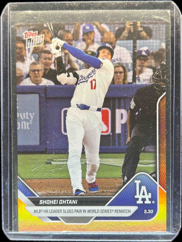 Shohei Ohtani 2025 Topps Now #238 Orange Foil /25 RAW