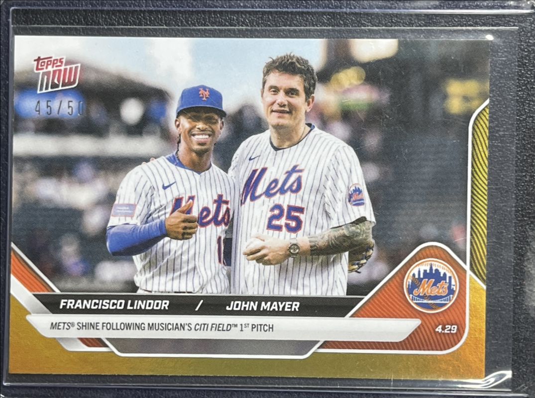 Francisco Lindor 2025 Topps Now #FLJM Gold Foil /50 RAW