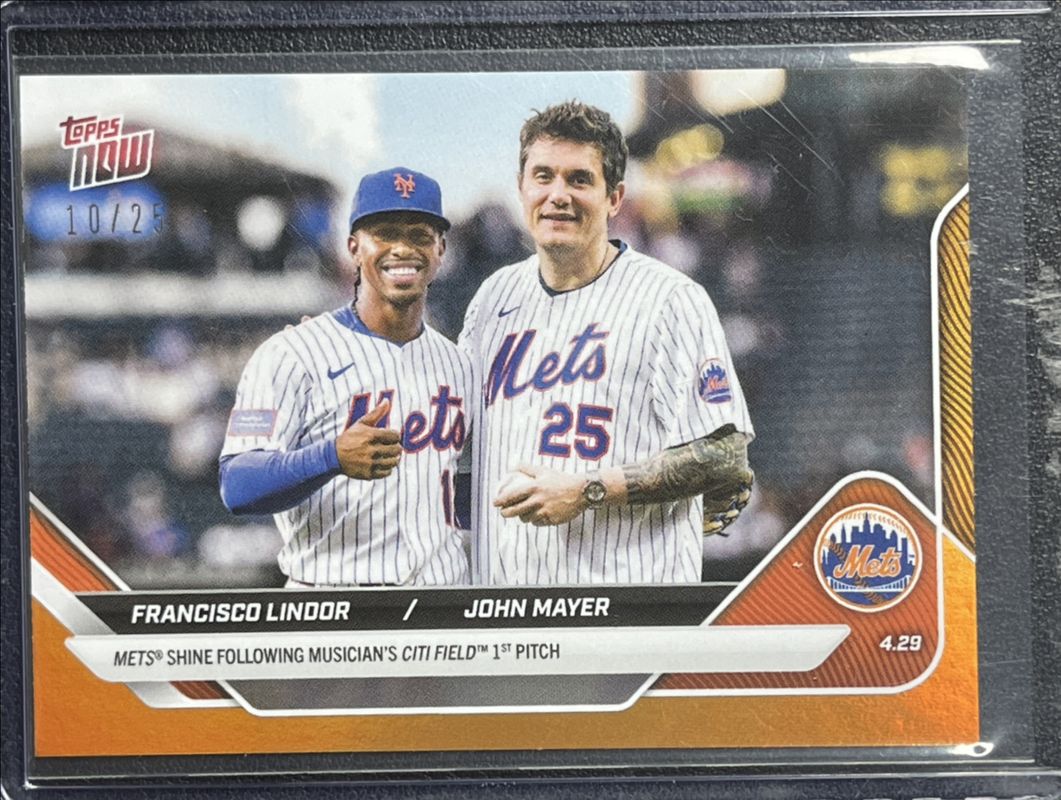 Francisco Lindor 2025 Topps Now #FLJM Orange Foil /25 RAW