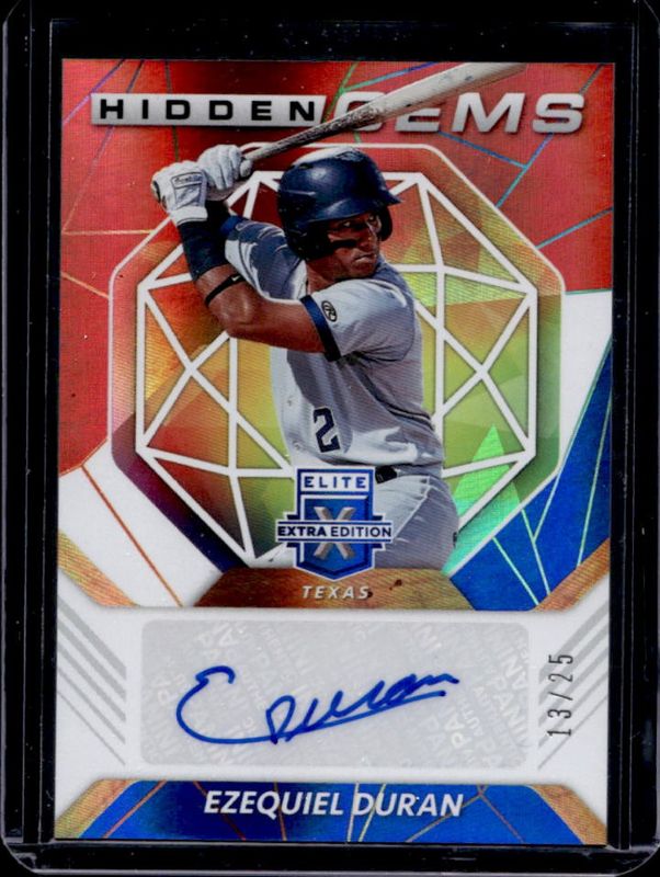 2021 Elite Extra Edition #HG-ED Hidden Gems Signatures - Red White Blue /25