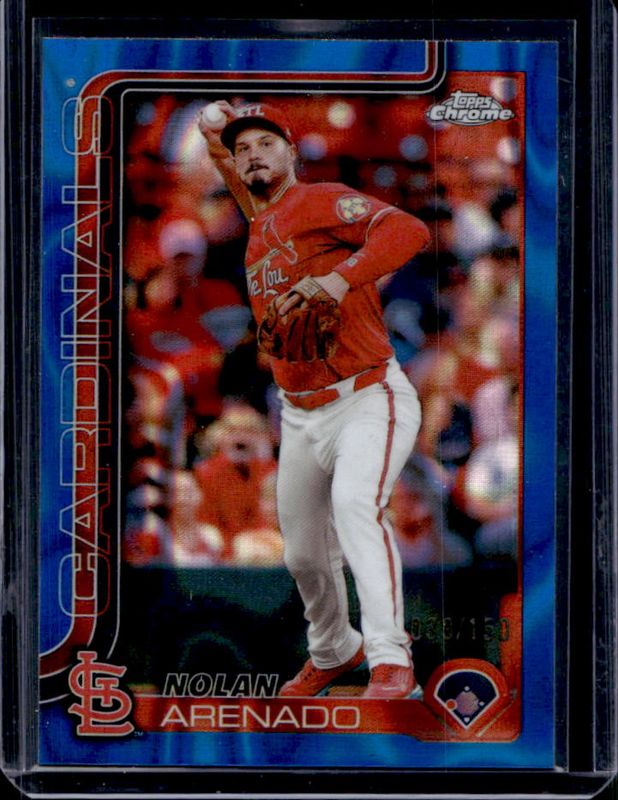 Nolan Arenado 2025 Topps Chrome #14 Blue Lava Refractor /150 RAW