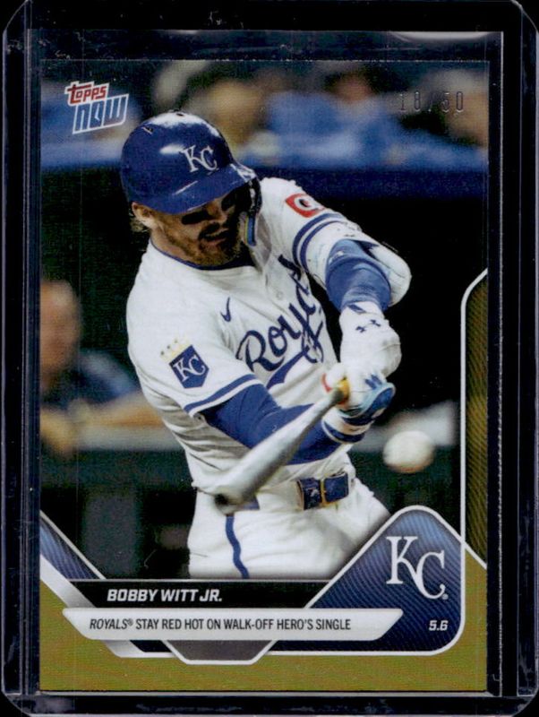 Bobby Witt 2025 Topps Now #150 Gold Foil /50 RAW