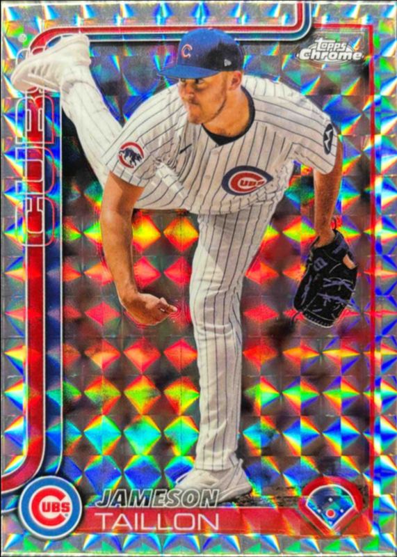 Jameson Taillon 2025 Topps Chrome #33 Geometric Refractor RAW