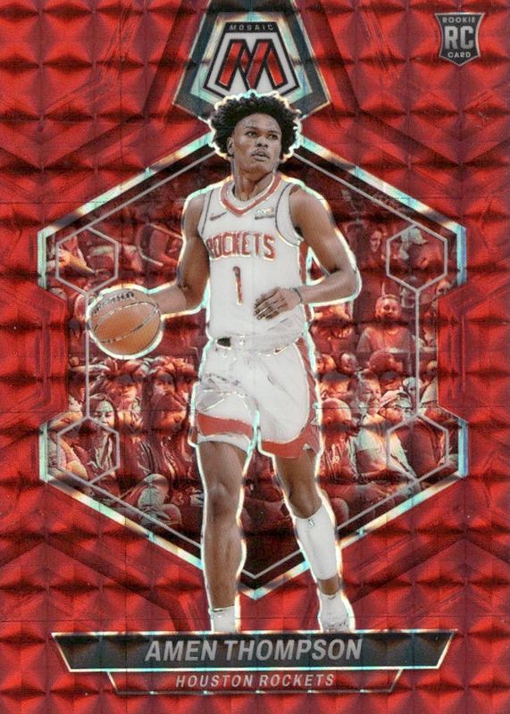 Amen Thompson 2023 Mosaic #230 Red Rookie RAW