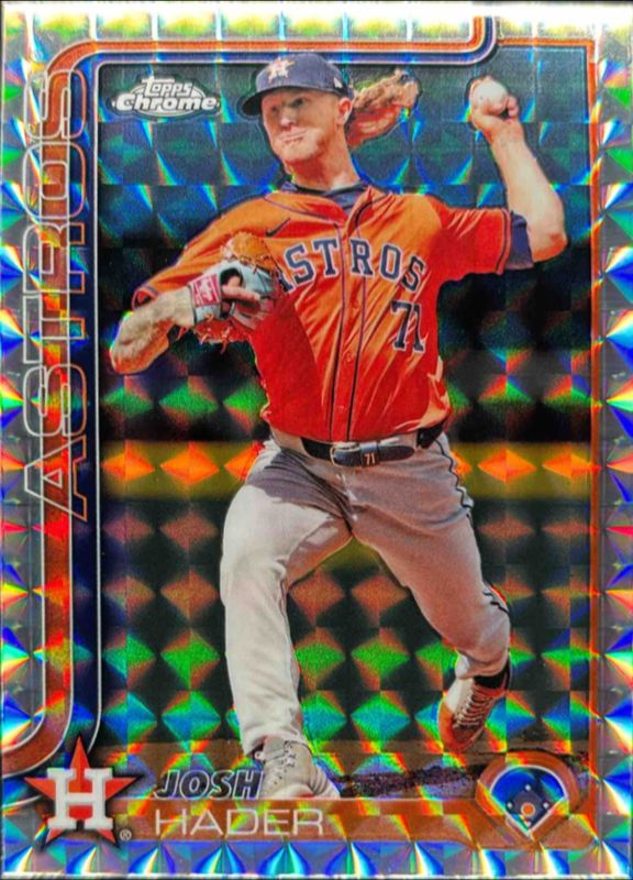 Josh Hader 2025 Topps Chrome #295 Geometric Refractor RAW