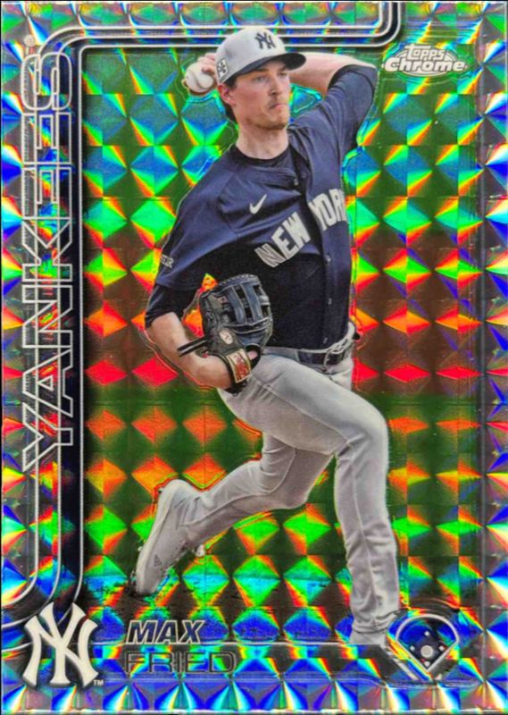 Max Fried 2025 Topps Chrome #39 Geometric Refractor RAW