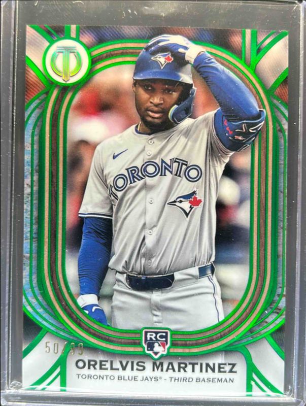 Orelvis Martinez 2025 Topps Tribute #88 Green /99 Rookie RAW