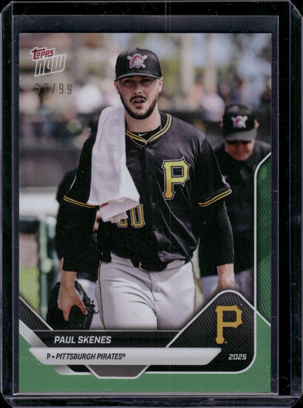 Paul Skenes 2025 Topps Tribute #4 Green /99 RAW