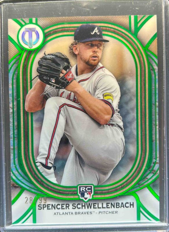 Spencer Schwellenbach 2025 Topps Tribute #87 Green /99 Rookie RAW
