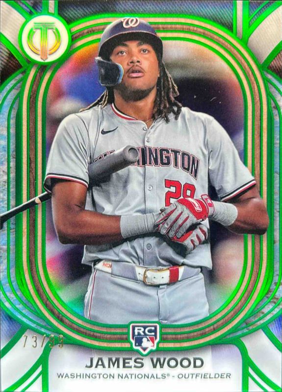 James Wood 2025 Topps Tribute #91 Green /99 Rookie RAW