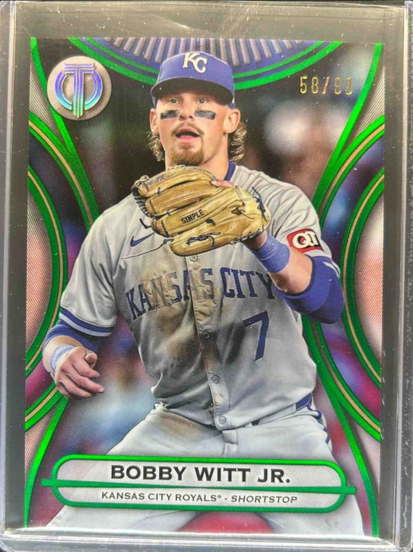 Bobby Witt 2025 Topps Tribute #25 Green /99 RAW