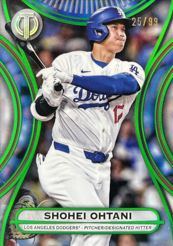 Shohei Ohtani 2025 Topps Tribute #46 Green /99 RAW