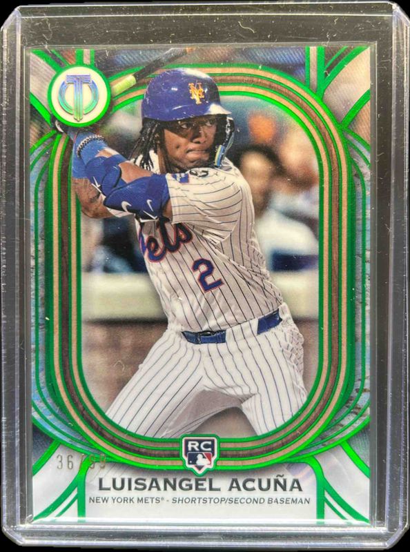 Luisangel Acuna 2025 Topps Tribute #82 Green /99 Rookie RAW