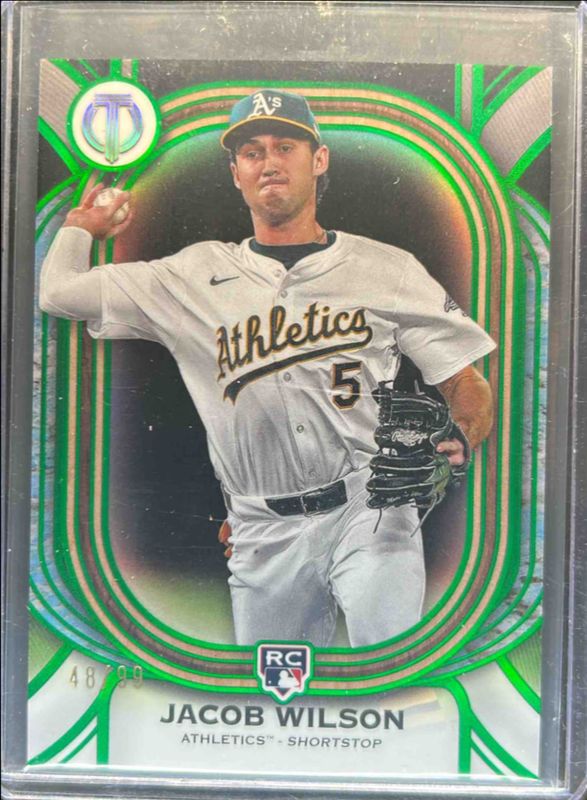 Jacob Wilson 2025 Topps Tribute #86 Green /99 Rookie RAW