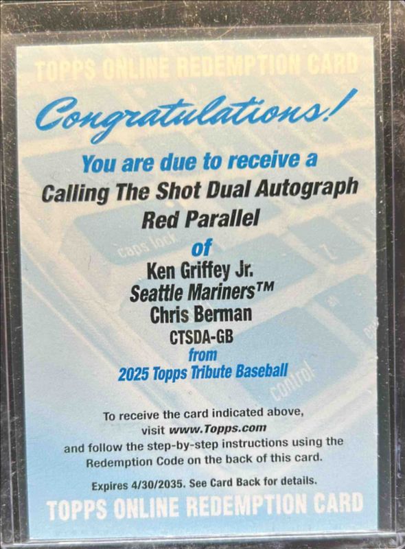 2025 Topps Tribute #CTSDA-GB Calling The Shot Dual Autographs - Red /10