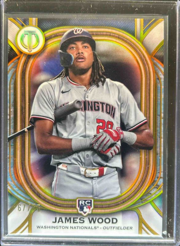 James Wood 2025 Topps Tribute #91 Gold /75 Rookie RAW