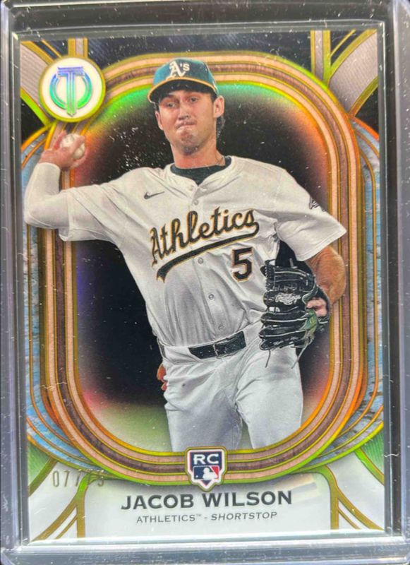 Jacob Wilson 2025 Topps Tribute #86 Gold /75 Rookie RAW