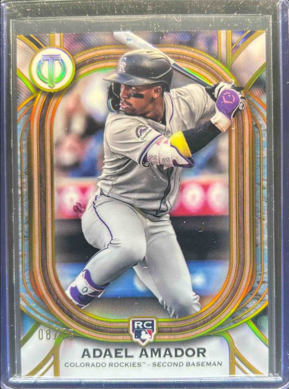 Adael Amador 2025 Topps Tribute #96 Gold /75 Rookie RAW