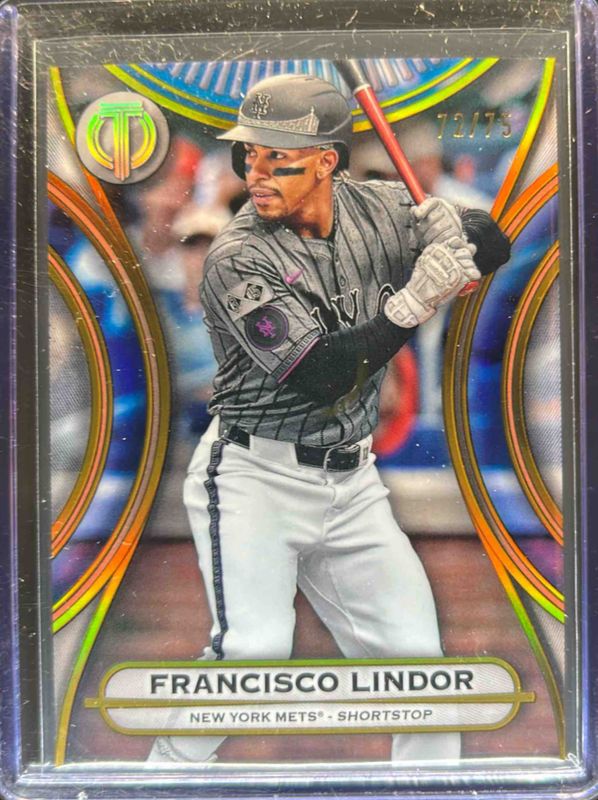 Francisco Lindor 2025 Topps Tribute #45 Gold /75 RAW